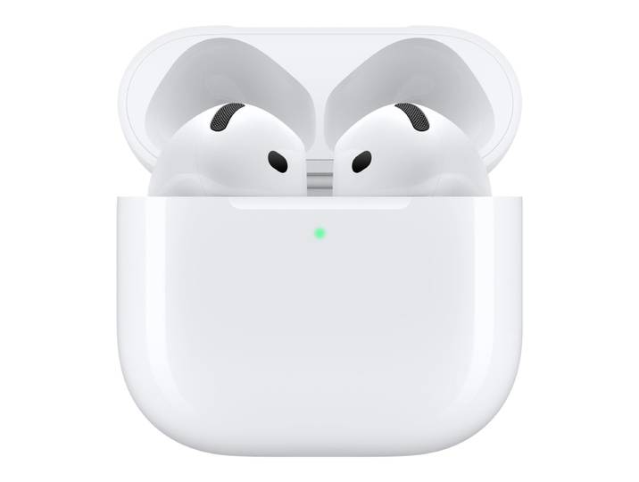 Apple AirPods 4, écouteurs sans fil Bluetooth, résistants à la transpiration et à l'eau, boîtier de charge USB-C, puce H2