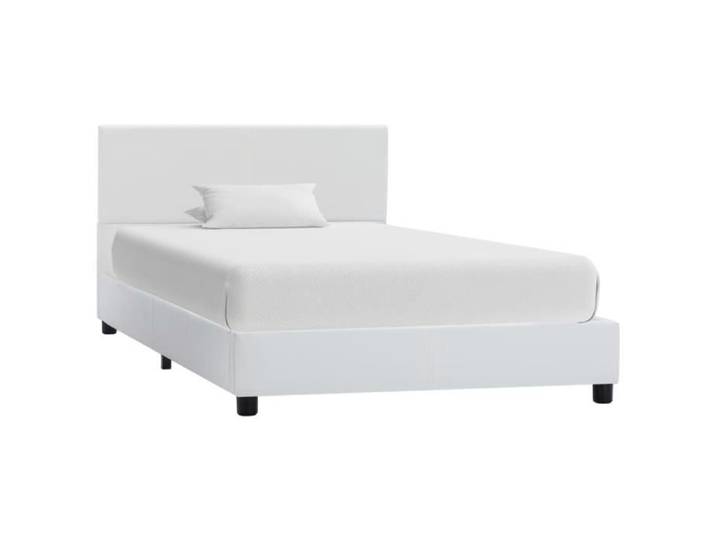 8145Meilleur Cadre de lit Blanc Similicuir 90 x 200 cm MAISON Moderne Fabrication Europe