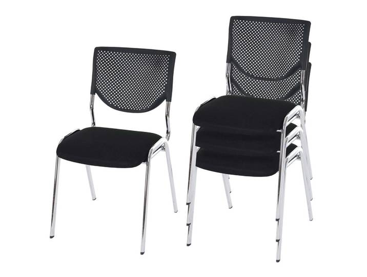 BESUCHERSTUHL Schwarz 4er-Set