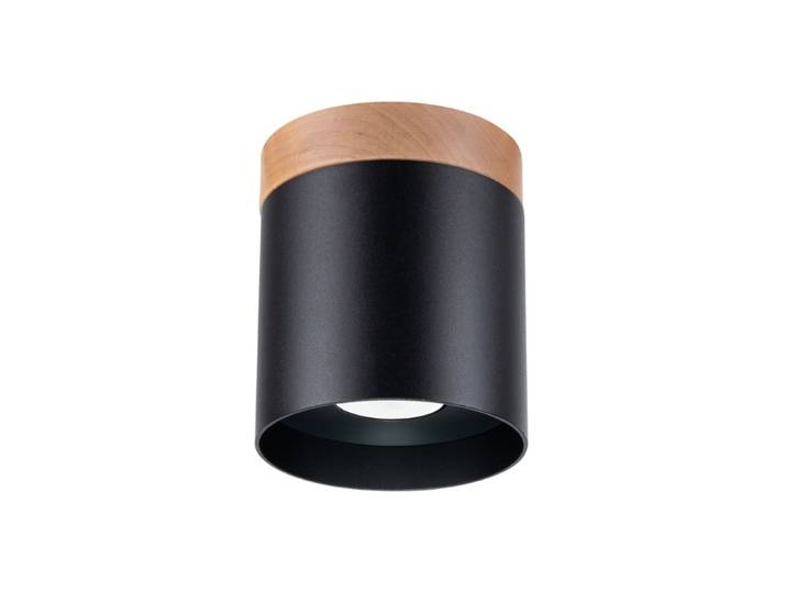 Plafonnier Bois Noir/Bois Naturel GU10 1 Rif