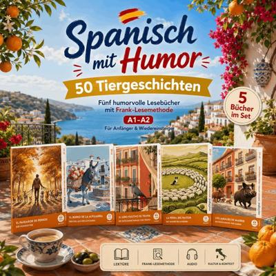 Spanisch mit Humor: 50 Tiergeschichten A1-A2 (+ Audio-Online), Set von Ricardo Melero, EasyOriginal Verlag, 978-3-99197-064-4