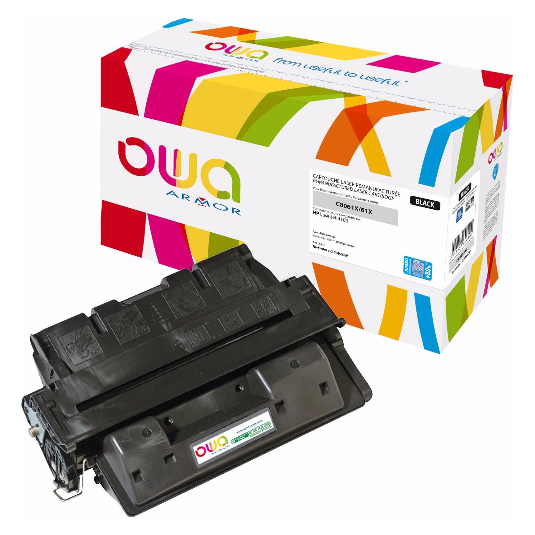 Armor OWA OWA - Schwarz  - Tonerpatrone (Alternative zu: HP C8061X) (BK) (K15392OW)