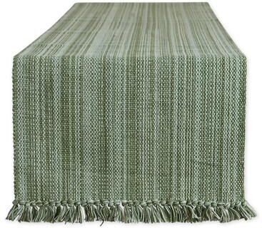 DII Variegated Taupe Fringe Table Runner 13x72