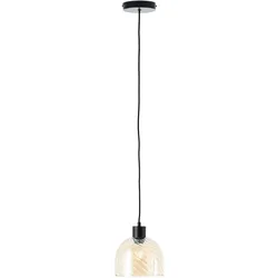 Brilliant, Pendelleuchte, Castro Pendelleuchte 19cm schwarz/bernstein (E27)