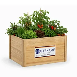 Proregal HAFERKAMP Hochbeet HARZ aus Holz mit Schutzfolie HxBxT 100x65x66 cm Außenbereich Natur Holz Hochbeet zum Bepflanzen von Gemüse & Kräuter