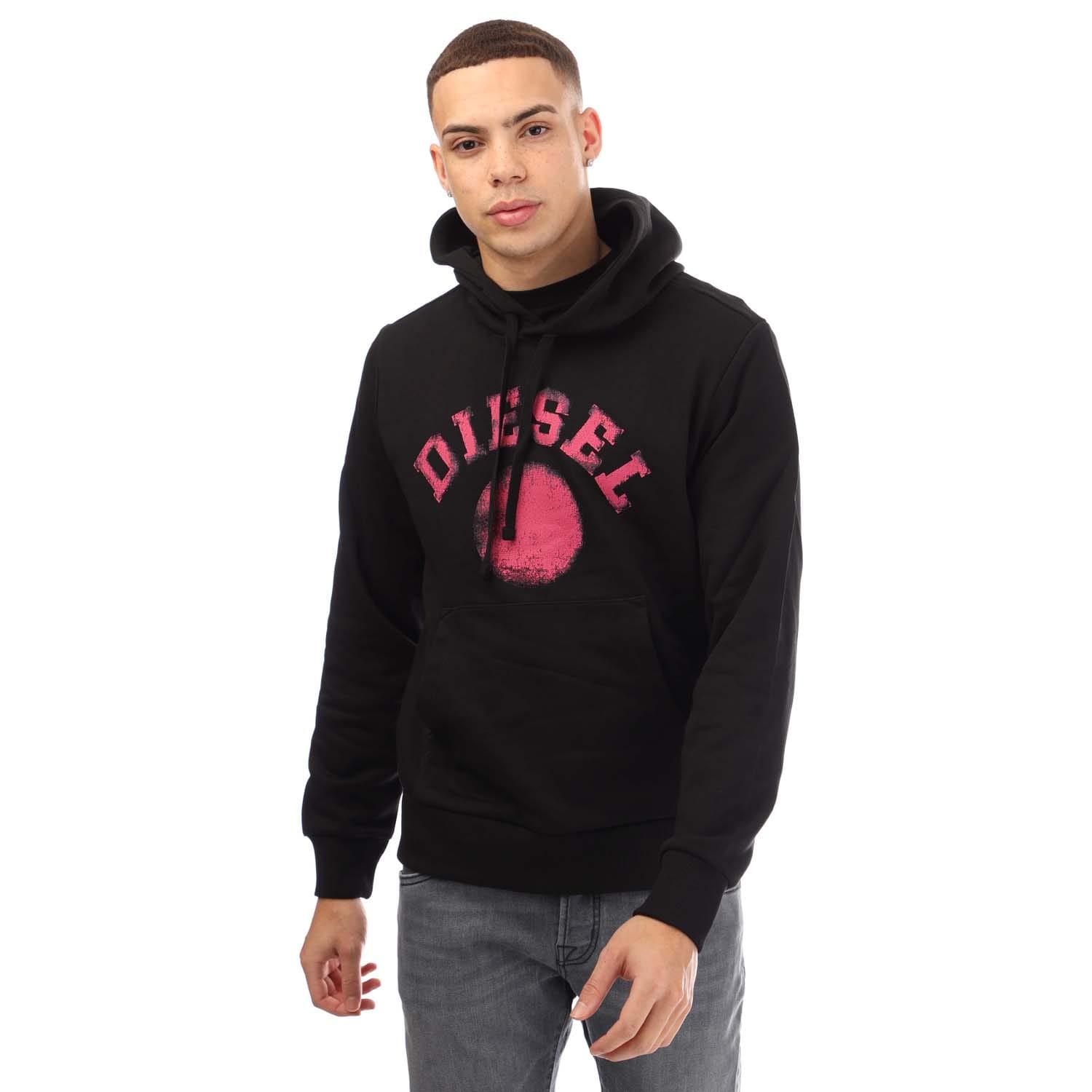 Diesel - Schwarzer Kapuzenpullover Mit Verzerrtem Punktdesign