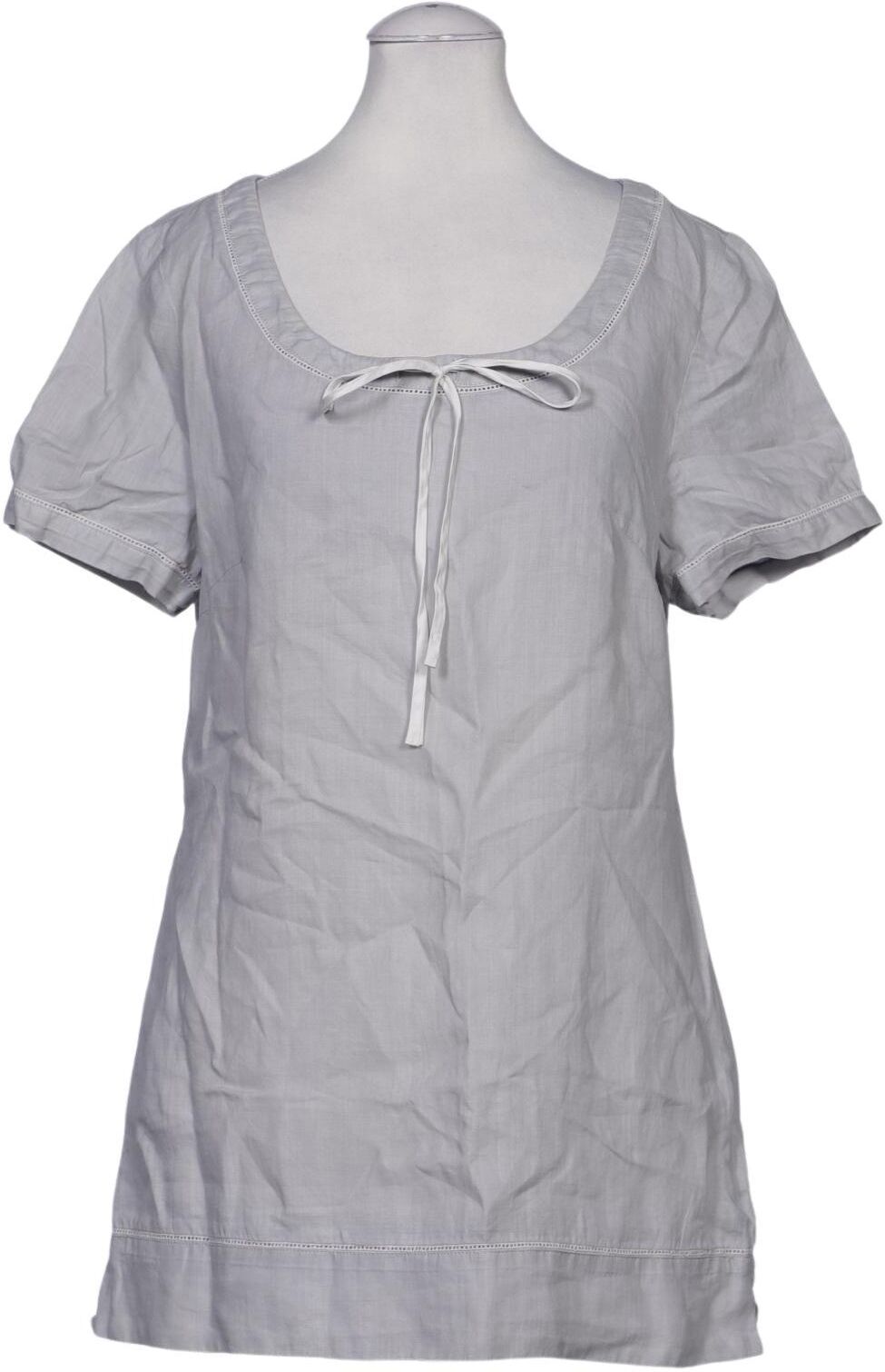 Maas Damen Bluse, Grau, Gr. S, Leinen - Second Hand
