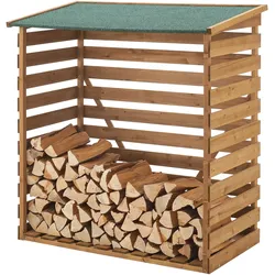 Brennholzunterstand 123x116x64cm Natur Tannenholz [en.casa]