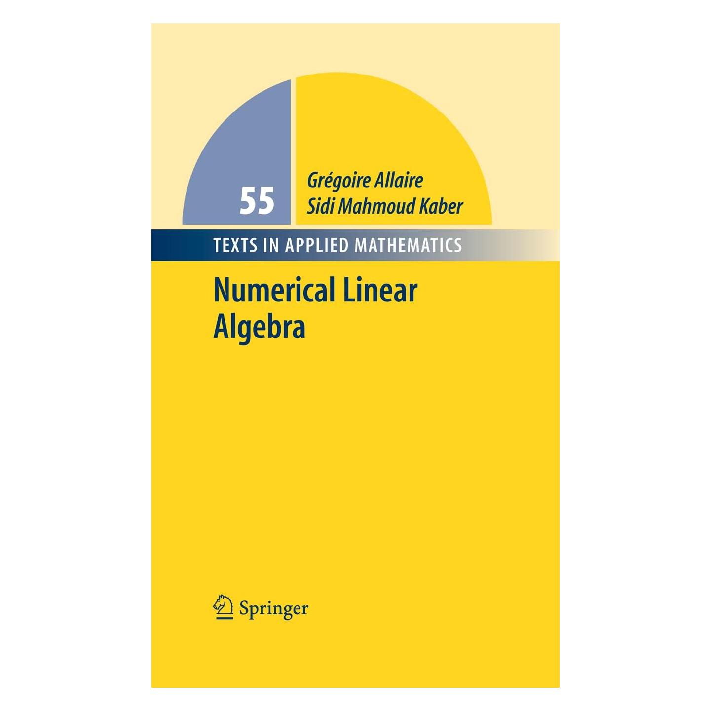 Springer Numerical Linear Algebra (Englisch, Hardcover, Grégoire Allaire, Sidi Mahmoud Kaber) (9780387341590)