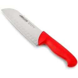 Arcos Serie 2900 - Santokumesser, Küchenmesser, Rot, Silber