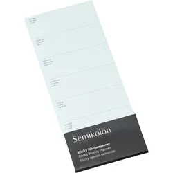 Semikolon Wochenplaner selbstklebend, hellblau