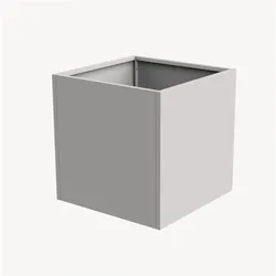 Casa.Pro, Hochbeet, Pflanzkübel Vaargel 60x60x60 cm verzinkter Stahl Knoblauchbeige