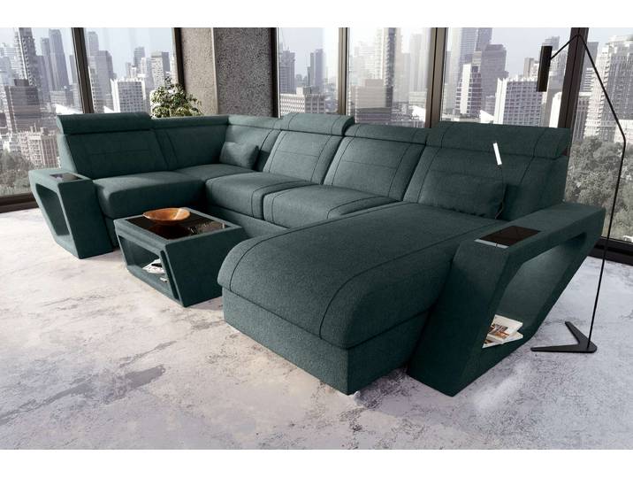 Wohnlandschaft Catania U Form Stoffsofa