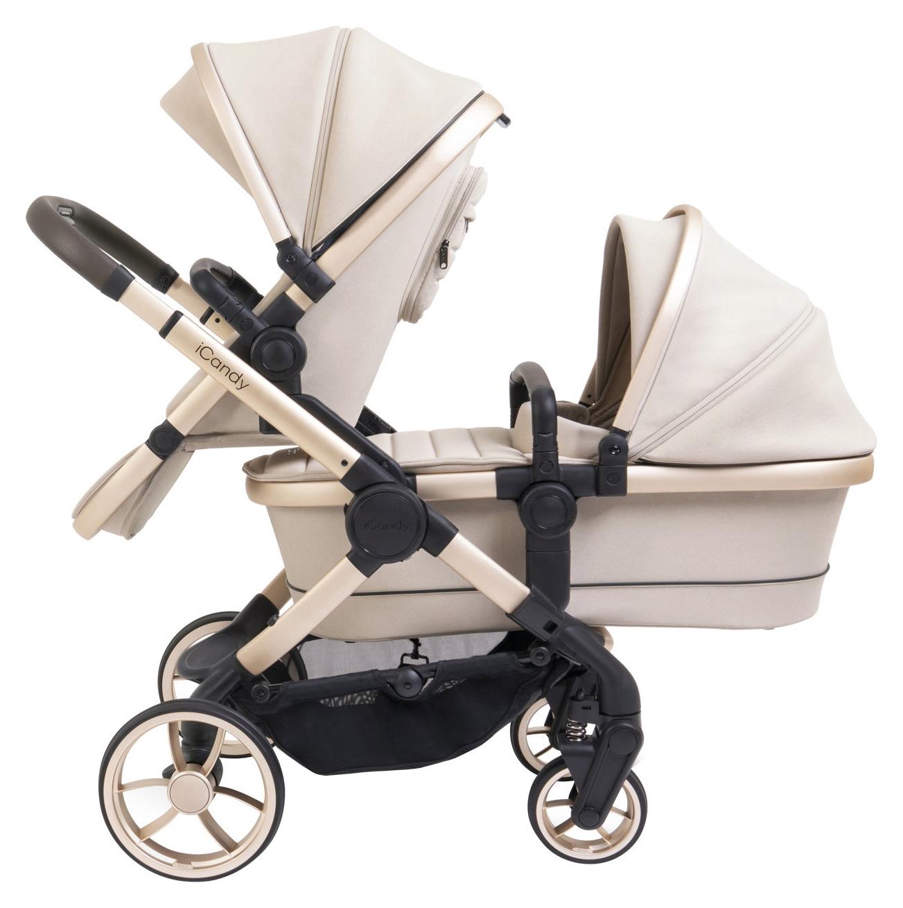 ICandy Peach 7 Geschwisterwagen - Essential Bundle - Biscotti