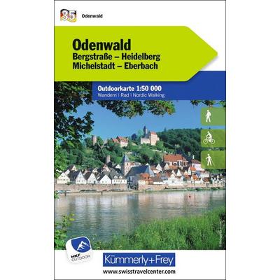 Kümmerly+Frey Outdoorkarte Deutschland 35 Odenwald 1:50.000, Sonstige von , Kümmerly+Frey, 978-3-259-02586-4