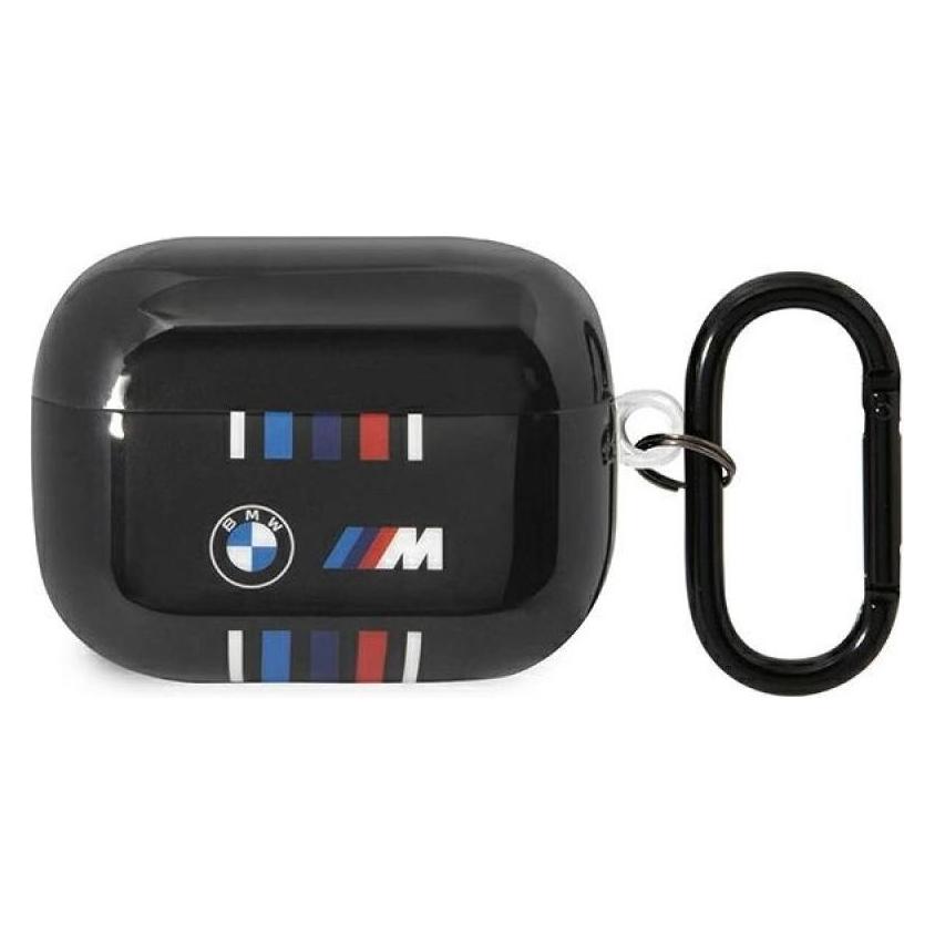 BMW BMAP22SWTK AirPods Pro cover czarny/black Multiple Colored Lines (Kopfhörer Hülle) (BMW000621-0)