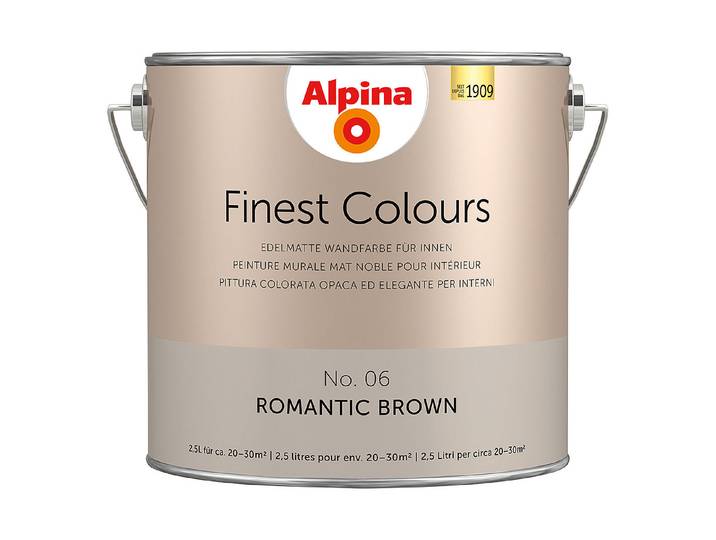Alpina Wandfarbe Finest Colours Romantic Brown 2.5 l Matt