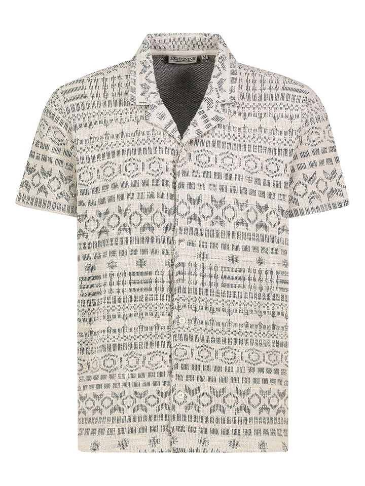 Eight2Nine Hemd in Beige/ Grau - L