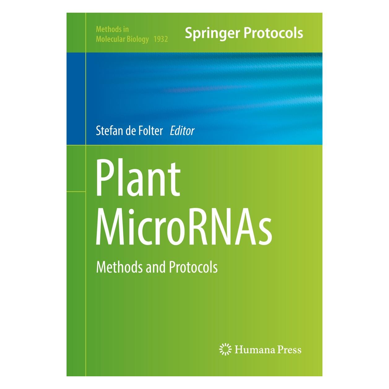 Springer Plant MicroRNAs (Englisch, Hardcover, Stefan de Folter) (9781493990412)