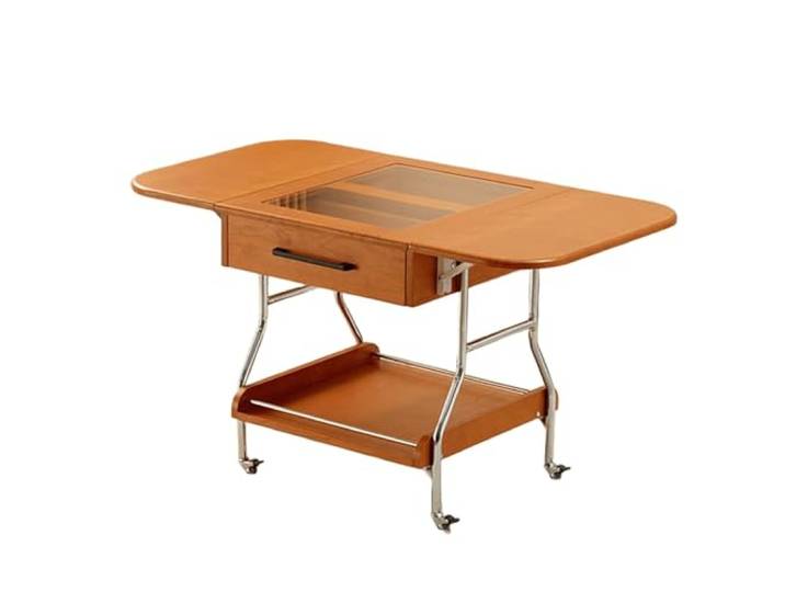 Zusammenklappbarer Couchtisch auf Rollen mit umwandelbarem Stauraum Beistelltisch for kleine Räume in Wohnungen couchtisch