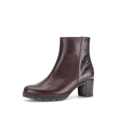 Plateaustiefelette GABOR "Plateau Stiefelette", Damen, Gr. 40,5, braun, gemustert, Schuhe