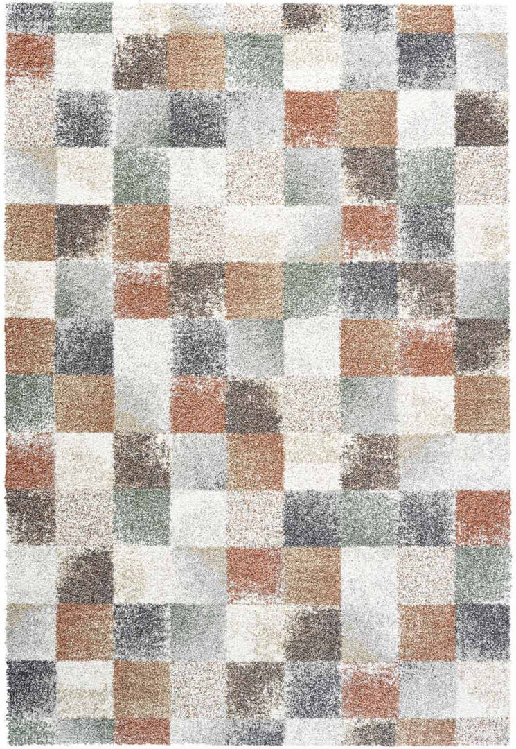 Mastercraft Rugs Mehari Geometric Area Rug Cream;Green;Red Rectangle 160cm x 230cm