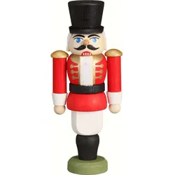 Seiffener Volkskunst Nussknacker Husar rot Größe 8.5 cm