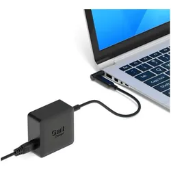 Port Designs Port POWER SUPPLY GaN 65W - DELL - EU (65 W), Notebook Netzteil, Schwarz