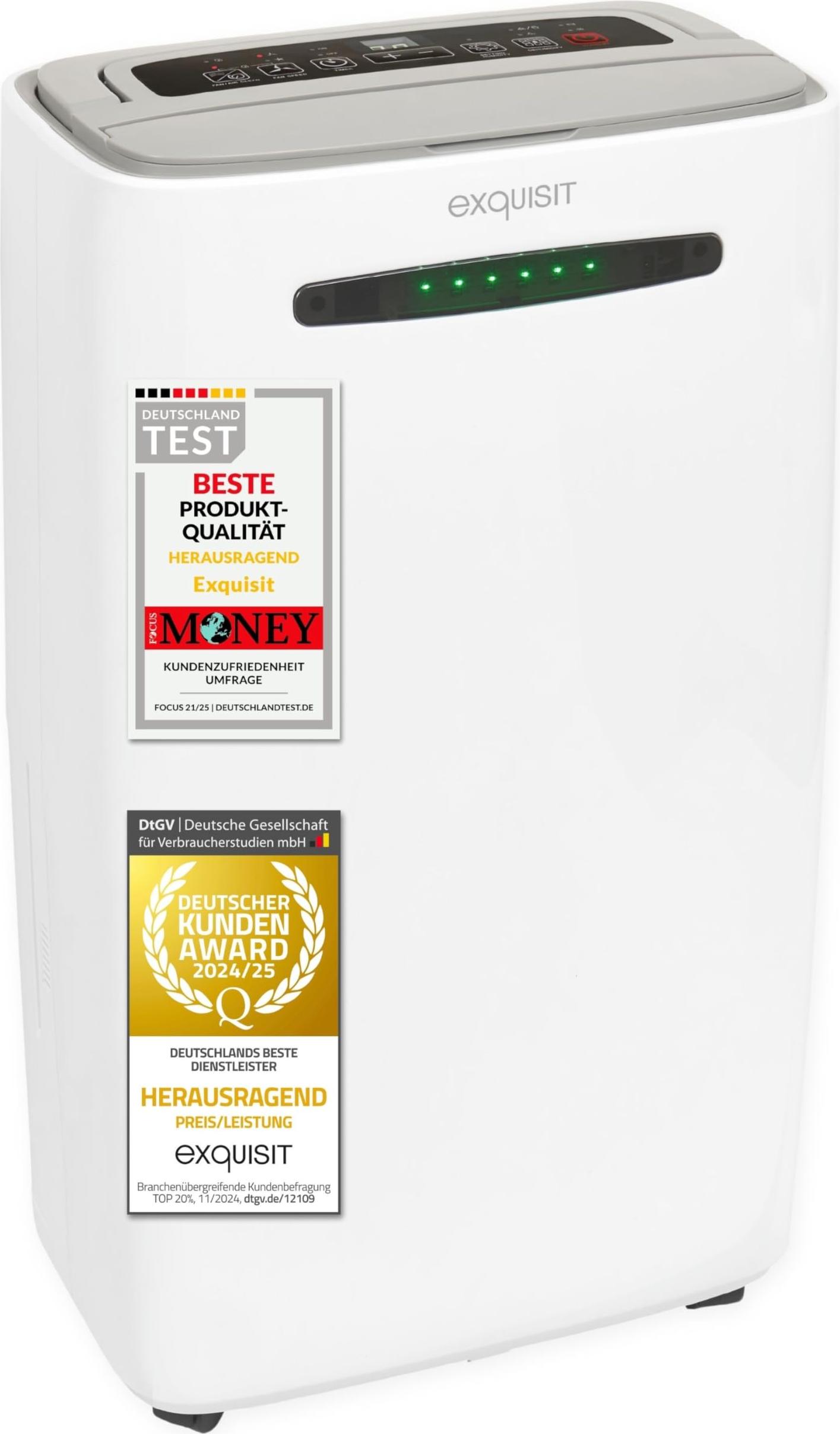 Tragbarer Luftentfeuchter - 20 Liter pro Tag - Tankvolumen: 5,5 Liter - Für Räume von 30 bis 35 m²