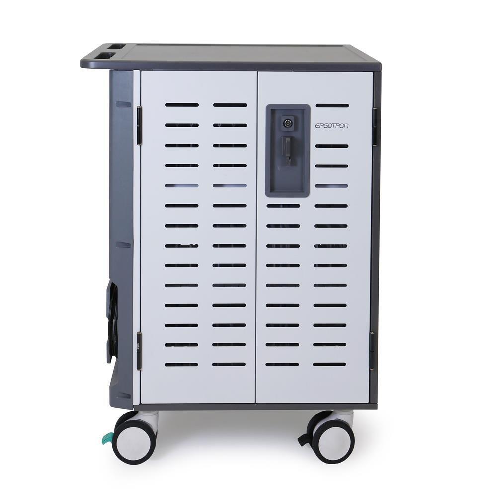 Ergotron ZIP40 Ladewagen für 40 Tablets oder 30 Notebooks mit patentierter PowerShuttle Technologie DM40-2009-2