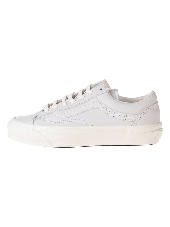 Vans Leder-Sneakers "Old Skool" in Weiß - 37