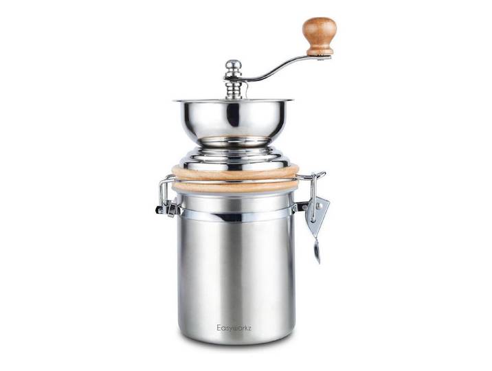 Easyworkz Kaffeemühle Manuelle Kaffeemühle Edelstahl Einstellbare Feinheit Espressomühle