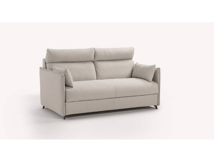 Canapé convertible Tissu CODY - Beige - Couchage 140x195