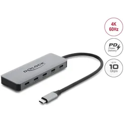 DELOCK 2 Port USB 10Gbps Hub & 2 Port USB-C 4K PD 3.0 100W