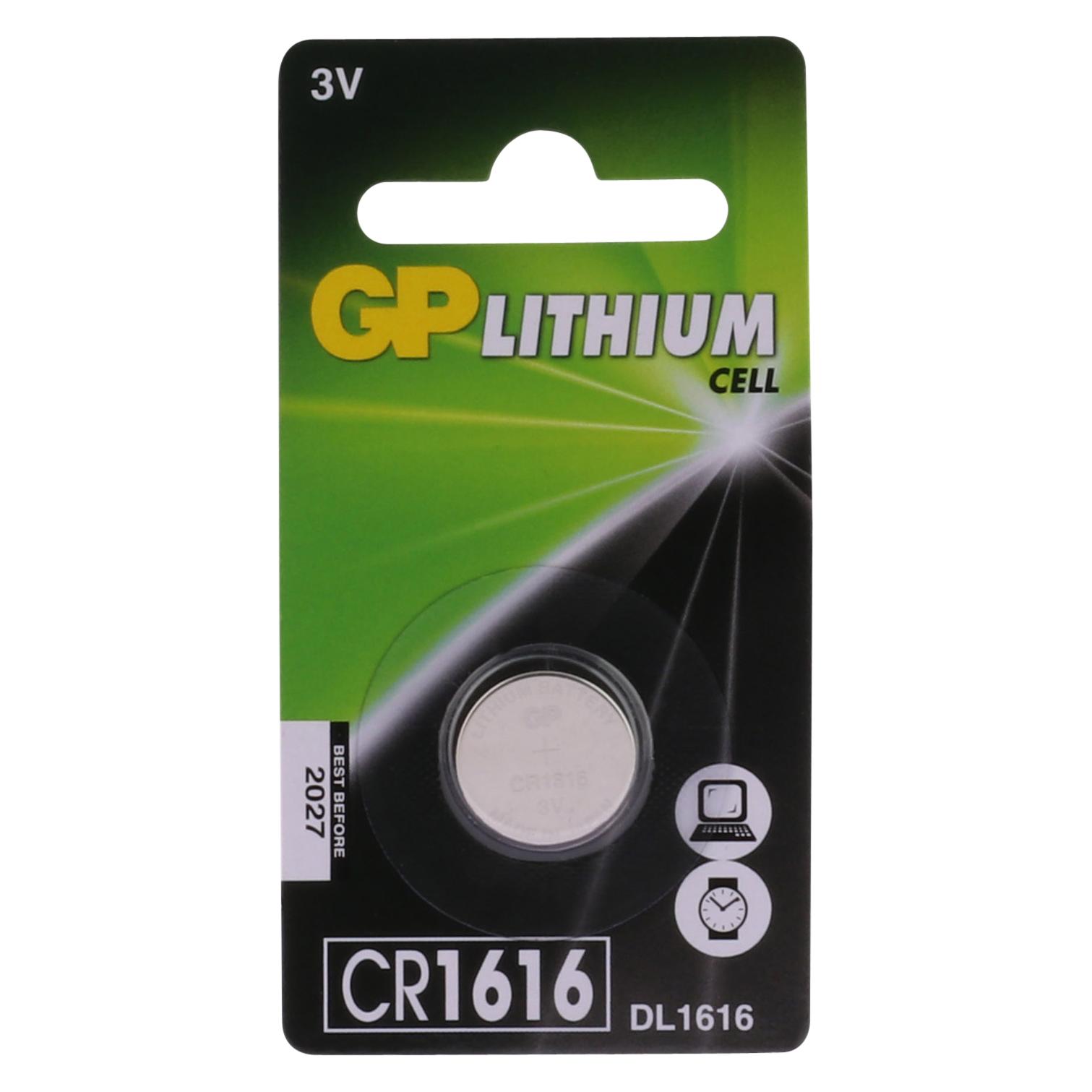 GP Batteries Lithium CR1616 (1 Stk., CR1616, 55 mAh) (060.1616C1)