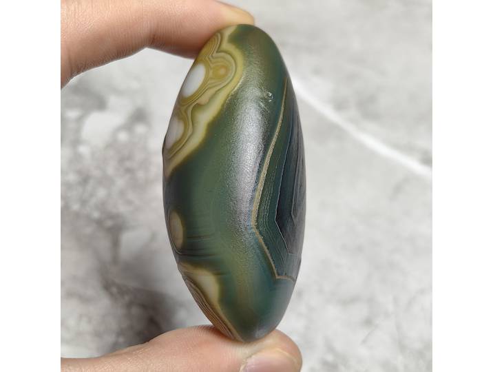 Pierres de palmier en Agate Dzi pour les yeux divins naturels purs, pour la bonne chance, attirer la richesse, la méditation Reiki, la décoration de bijoux à faire soi-même