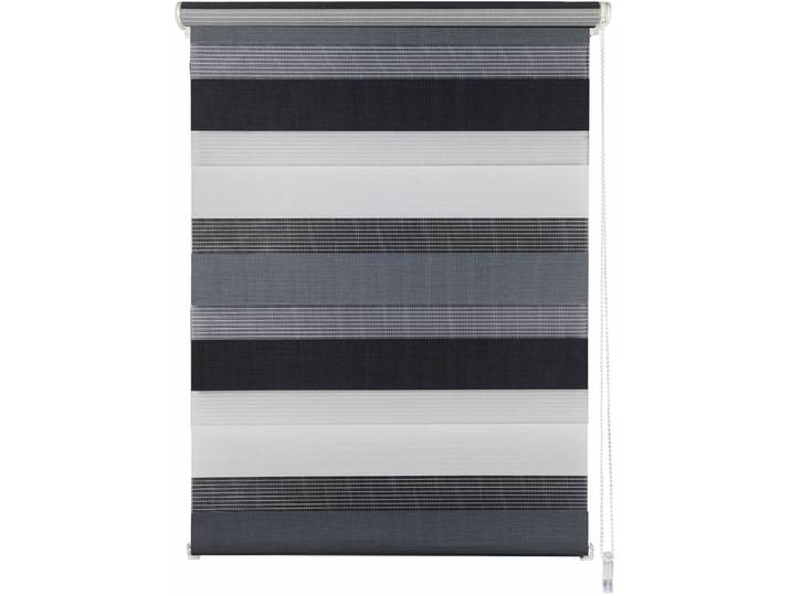 Doppelrollo MYDECO Just-Triple Gr. 1, grau (grau, weiß), B:100cm H:160cm, Polyester, Rollos, Doppelrollo