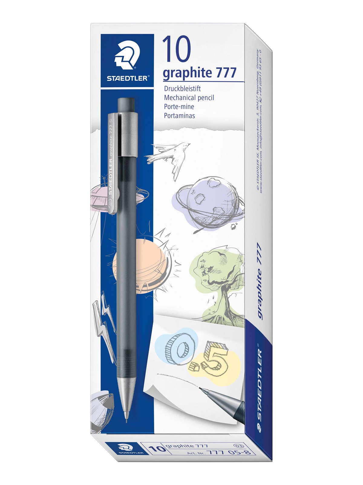 Staedtler Mechanical pencil graph.B 10 pcs 0.5mmGrey