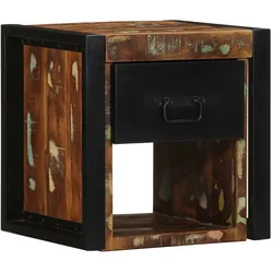 vidaXL Nachttisch Mehrfarbig 40x35x40 cm Altholz Massivholz