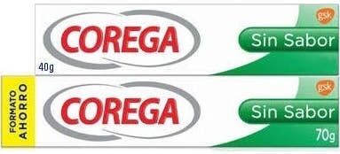 Corega Pack Crema Prótesis sin Sabor 2uds