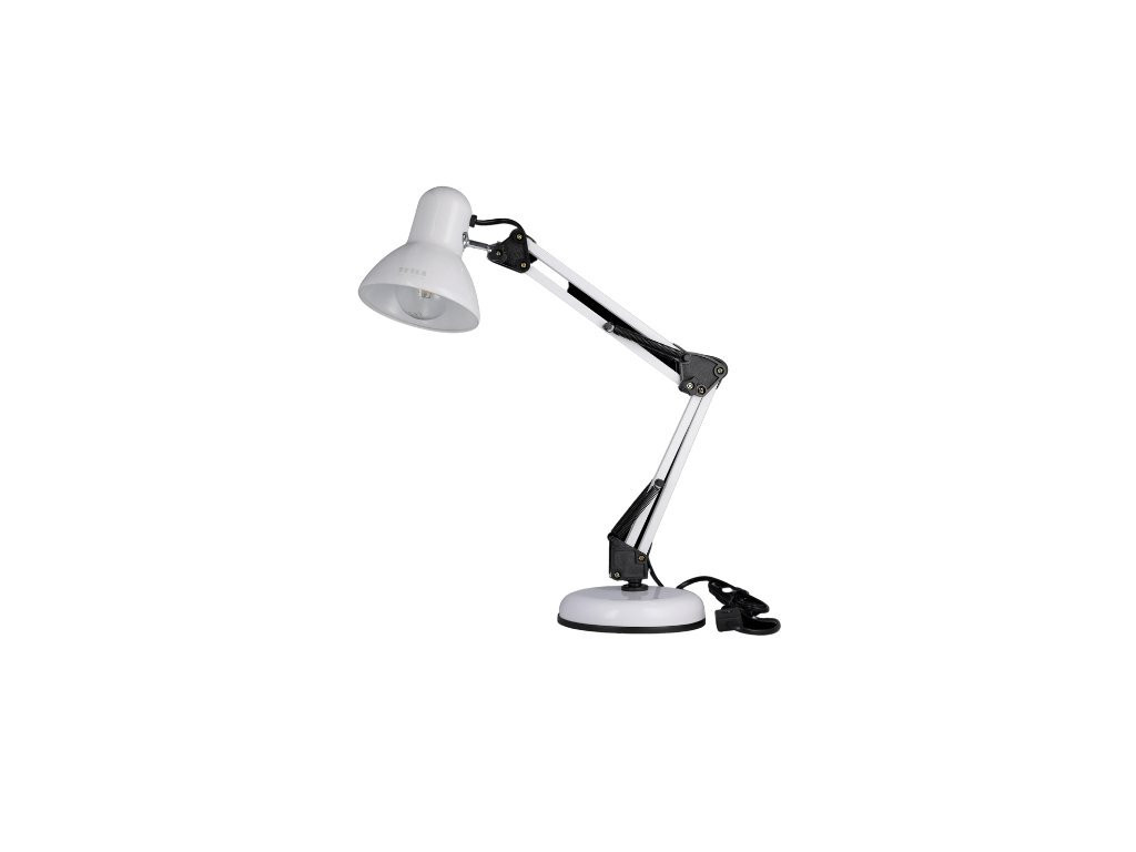 Tesla Lighting - Retro bureaulamp TEREZA, wit, metaal, E27