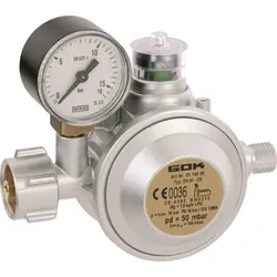 GOK Gasregler für Gewerbe mit ÜDS EN61-DS 1,5kg/h 50mBar