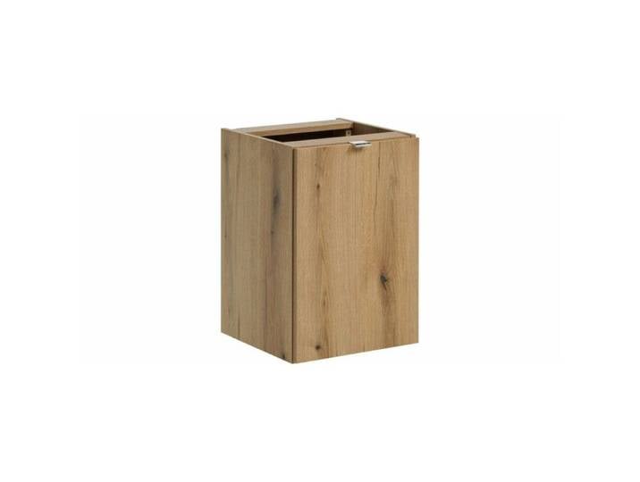 Meuble de rangement salle de bain VANO – Panier à linge – Chêne – L40 × P39 × H57 cm – À suspendre