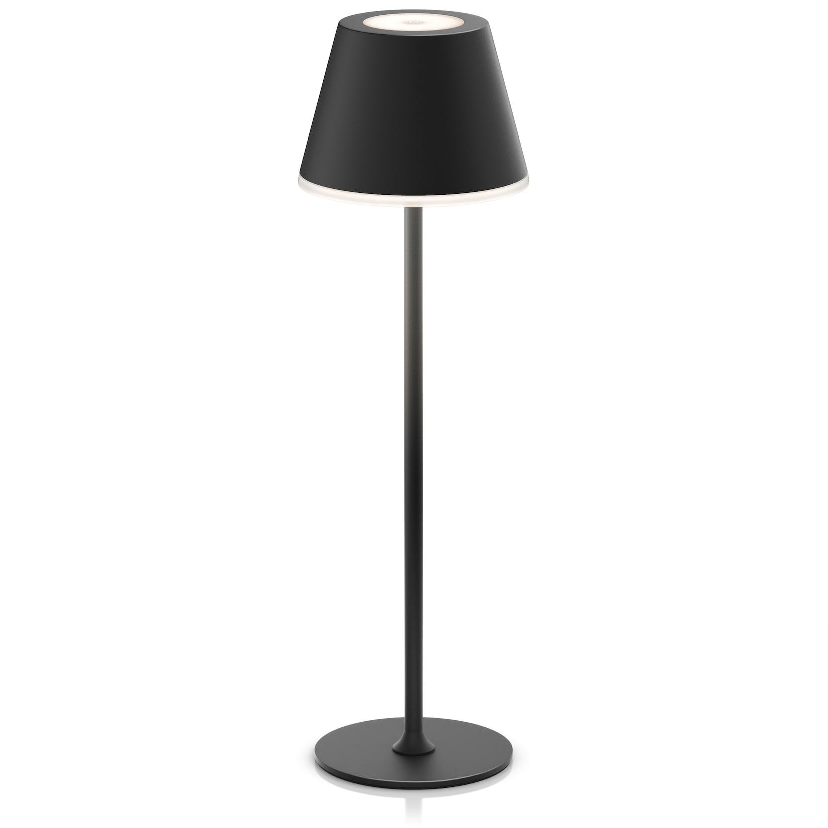 Brandson LED Tischleuchte mit Akku, Kabellos, mit Touch, Helligkeit stufenlos dimmbar, aus Metal