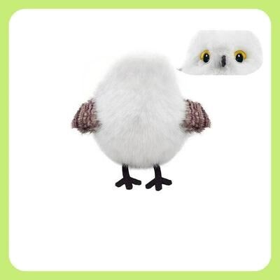 Uplift Essentials Smart Touch Activated Flapping Bird Interactive USB Rechargeable Sound & Motion Cat Toy white Tit