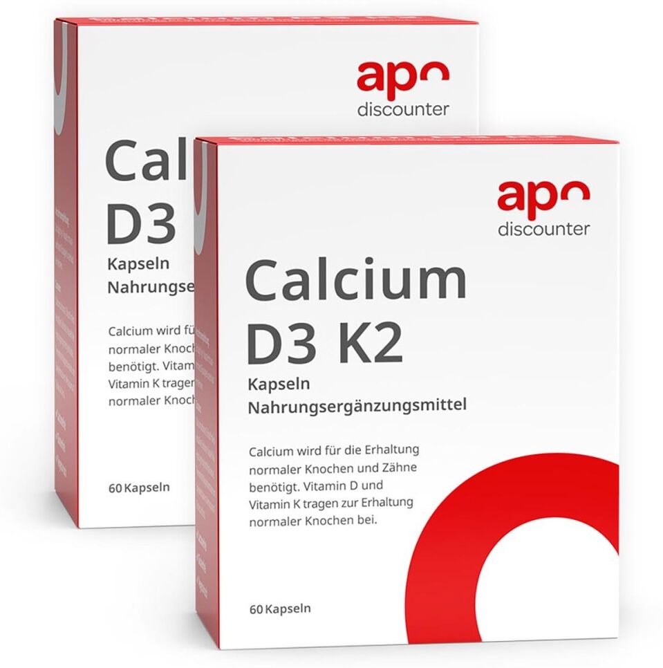 Calcium D3 K2 Kapseln von apodiscounter 2x60stk