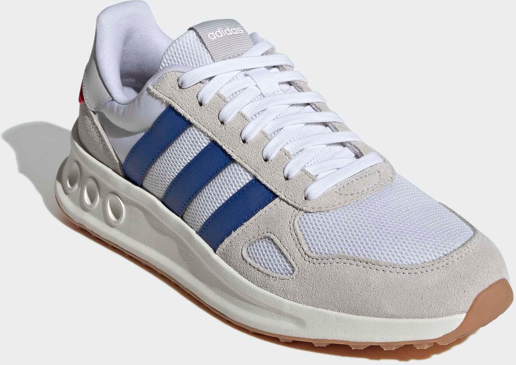 Sneaker ADIDAS SPORTSWEAR "RUN 84", Herren, Gr. 44, weiss (cloud weiß, royal blau, grau one), Leder, Synthetik, Textil, Schuhe Sneaker, inspiriert vom Design des adidas LA Trainer cloud weiß, royal blau, grau one 44