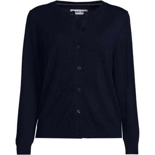 Merino-Cardigan für Damen, Damen, size: regular, Blau, by Lands' End