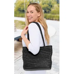 Ledertasche schwarz in schwarz von DW-Shop, Schwarz