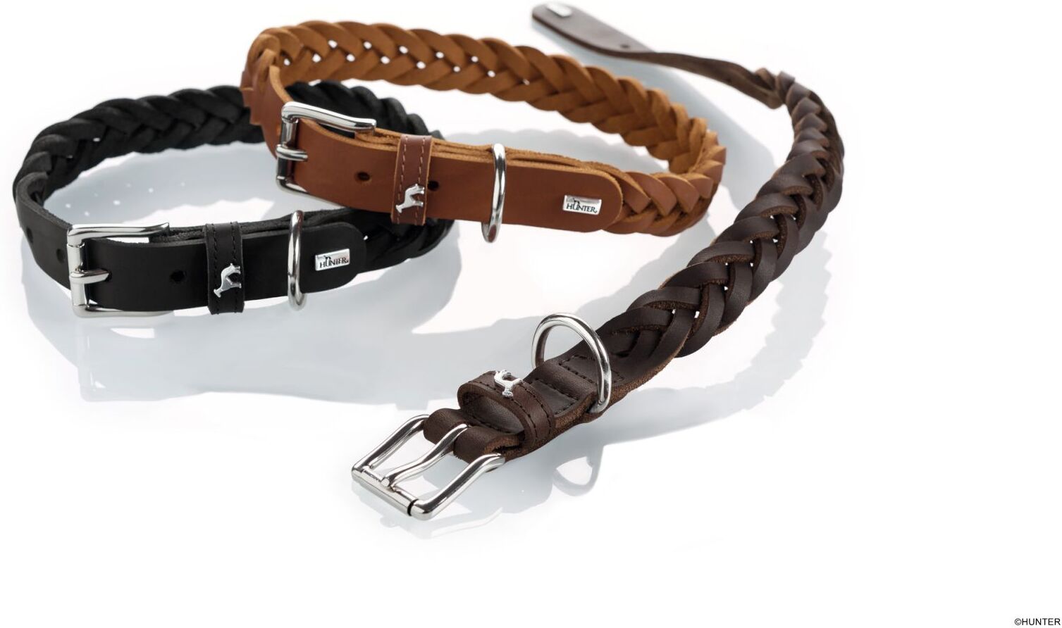 DOG SPORT HUNTER Halsband Solid Education Special S (45), cognac